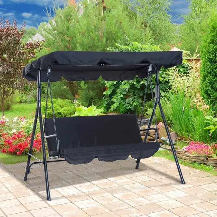 Juste de pluie plissée pour chaise pivotante de terrasse, housse anti-poussière pour parc extérieur, siège de balançoire étanche, 142x120x18cm, 2 pièces