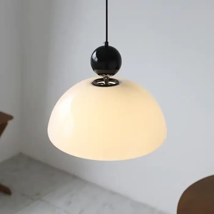 Facilement Kevin-Lampe Suspendue Médiévale Rétro, Luminaire Moderne Coloré, en Verre Crème, pour Salon, Chambre à Coucher, Salon de Thé, Étude, Bar
