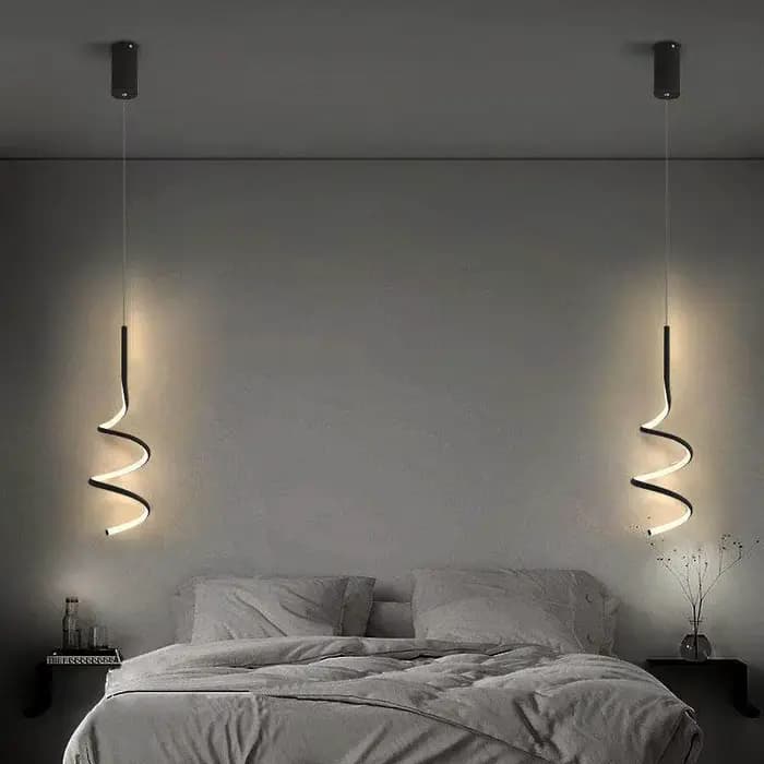 Lampe suspendue LED nordique, éclairage d'intérieur, luminaire décoratif d'intérieur, idéal pour une chambre à coucher, une table à manger, un salon ou des escaliers