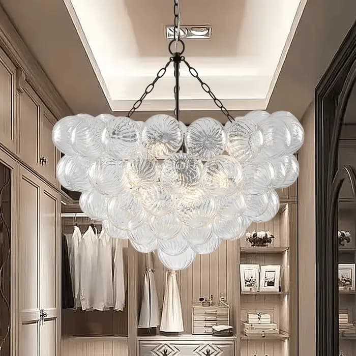 Lustre à bulles de verre scandinave moderne élégant pour salon étude chambre principale hôtel occasions spéciales