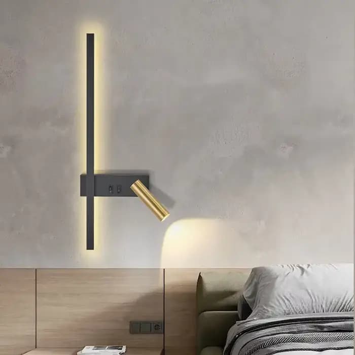 Applique murale LED moderne réglable pour chambre à coucher, chevet, salon, canapé, lampe murale de fond, luminaire décoratif pour la maison