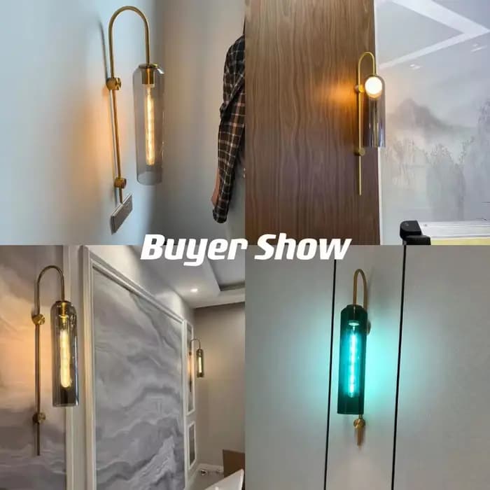 Applique Murale LED en Verre au Design Nordique Moderne, Luminaire Décoratif d'Nik, Idéal pour une Chambre à Coucher ou un Salon