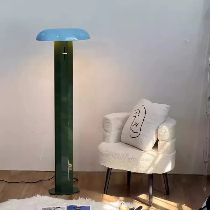 Lampe sur pied moderne espagnole 2026, décoration de salon, bleu vert, lumière créative pour chevet, canapé, coin