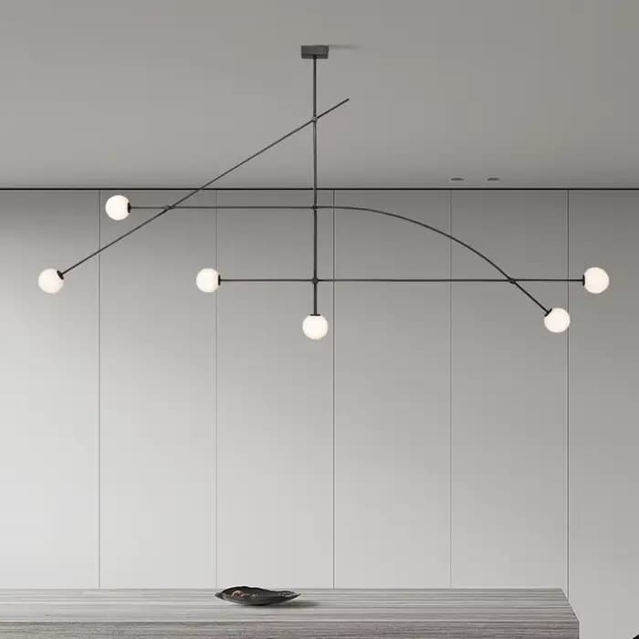 Plafonnier suspendu noir moderne avec verre dépoli pour salon chambre à coucher restaurant design contemporain luminaires装饰性吊灯现代黑色设计适用于客厅卧室餐厅
