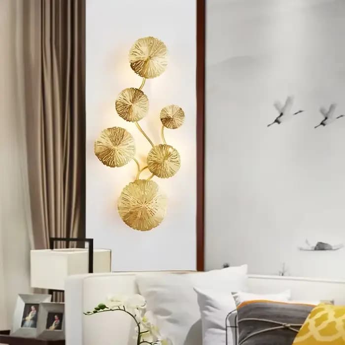 Applique murale moderne en forme de feuille de lotus pour salle de bain, éclairage LED, décoration LOFT, luminaire industriel pour chambre à coucher, éclairage intérieur