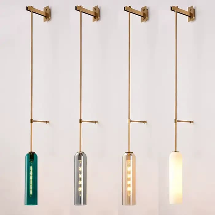 Applique Murale LED en Verre au Design Nordique Moderne, Luminaire Décoratif d'Nik, Idéal pour une Chambre à Coucher ou un Salon