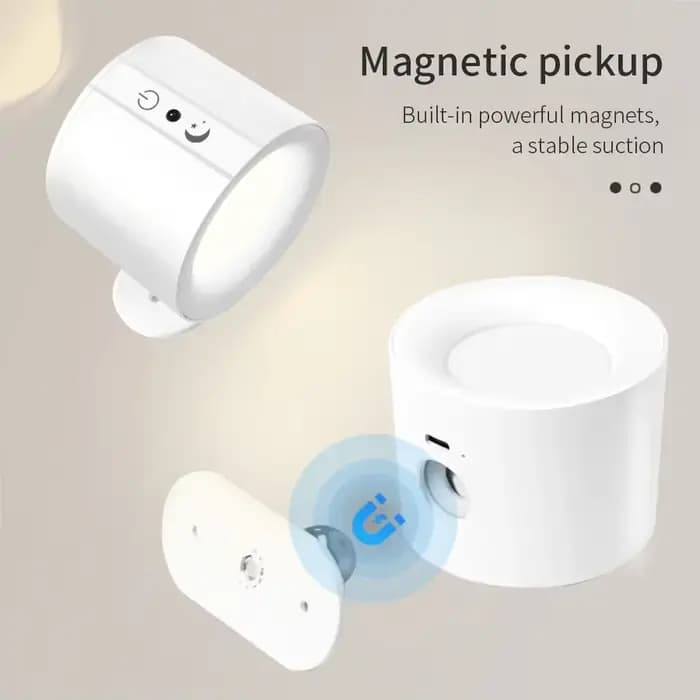 Mur LED lumière Rechargeable tactile Double tête applique 360 rotatif 3 couleurs appliques lumière sans fil veilleuses pour chambre