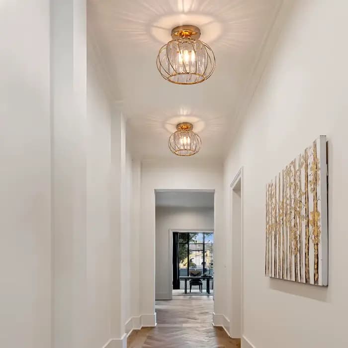 Plafonnier Suspendu en Clip au Design Moderne, Luminaire Décoratif de Plafond, Idéal pour une Cuisine, un délégations ou un Couloir