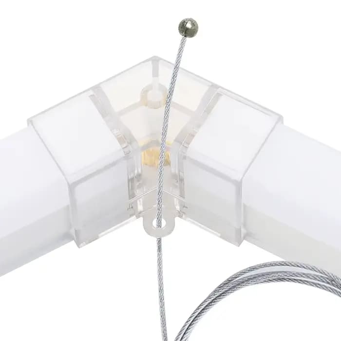 Kit de suspension hexagonal pour éclairage de garage de 1 m (3,28 pi) avec câble métallique, matériel d'installation en nid d'abeille, câble métallique réglable