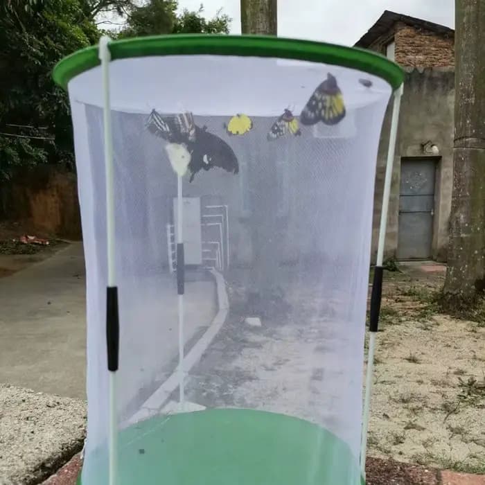 Cage d'élevage pour papillons, en maille transparente de qualité supérieure, légère, avec fermeture éclair, pour l'observation en extérieur, portable