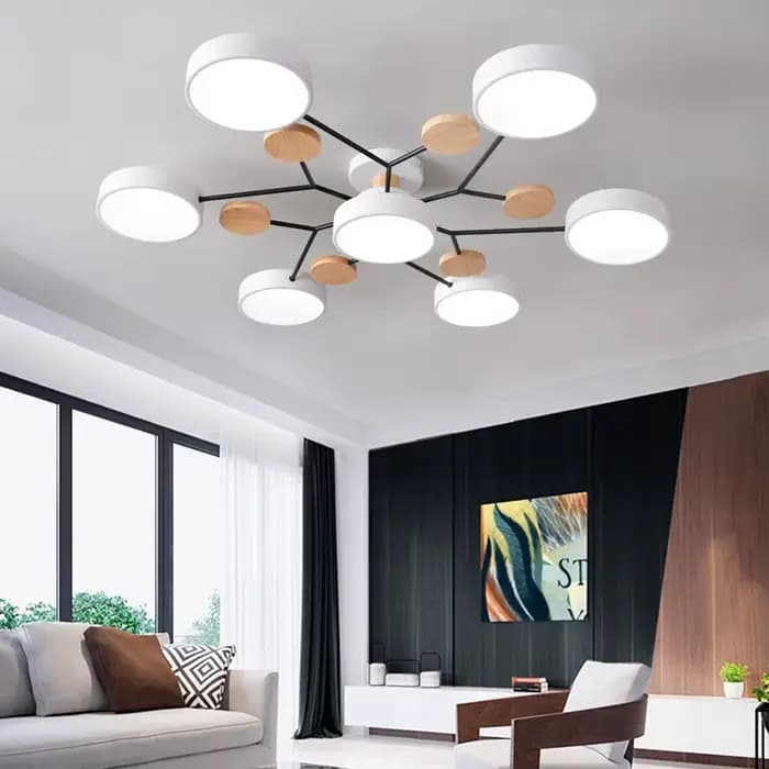 Lustre LED avec 3 couleurs différentes, adapté au salon, chambre à coucher, hôtel, appartement, bureau, décoration de la maison, éclairage intérieur