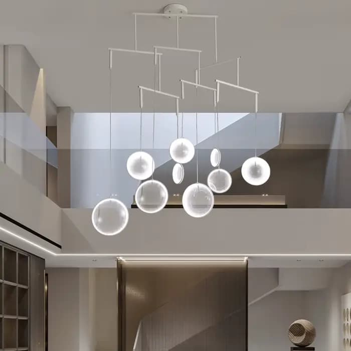 Yuji Okitsu lustre LED rond clair verre lumière réplique lampe design hôtel salon lampe design salle à manger meubles li