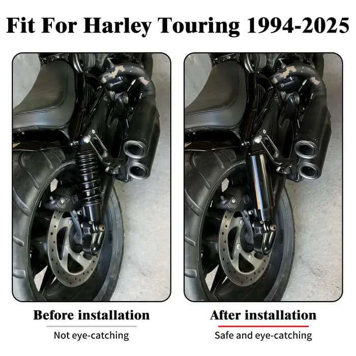 Kits de suspension pneumatique arrière noirs pour motos Harley Touring Road Glide Ultra Limited Electra Street Glide Road King 94-25