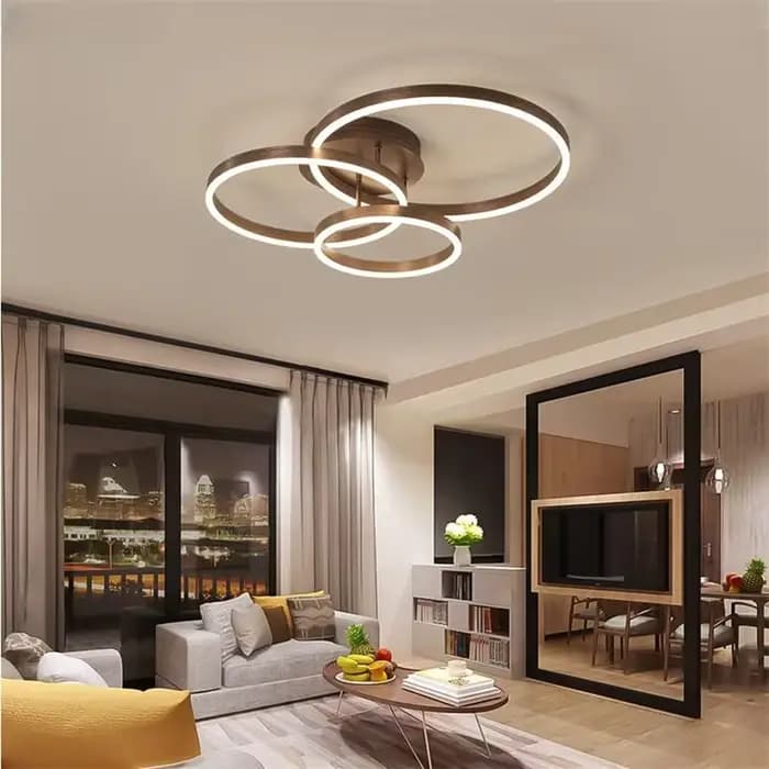 Plafonnier LED Circulaire avec Télécommande, Luminaire Décoratif de Plafond, Idéal pour un Salon, une Chambre à Coucher, une Salle à Manger ou une Cuisine