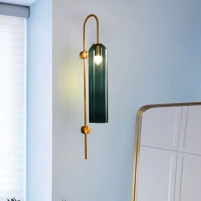 Applique Murale LED en Verre au Design Nordique Moderne, Luminaire Décoratif d'Nik, Idéal pour une Chambre à Coucher ou un Salon