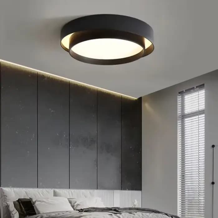 Plafonnier LED au Design Nordique Créatif, Luminaire Décoratif de Plafond, Disponible en Blanc, Noir et Gris, Idéal pour un Salon, une Salle à Manger ou une Chambre à Coucher