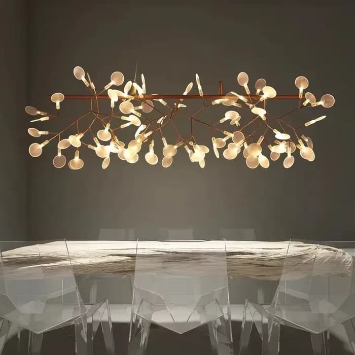 Plafonnier suspendu au design nordique post-moderne Heracleum, disponible en rose et en noir, luminaire décoratif d'intérieur, idéal pour un salon, une cuisine ou un couloir