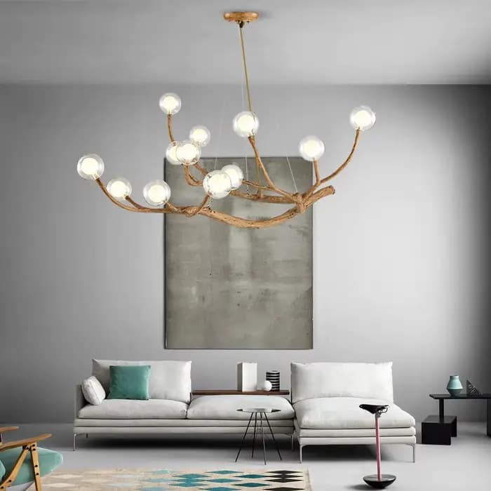 Moderne minimaliste branche d'arbre LED lustre hall d'hôtel café magasin de vêtements Restaurant suspension lampe Art décor éclairage