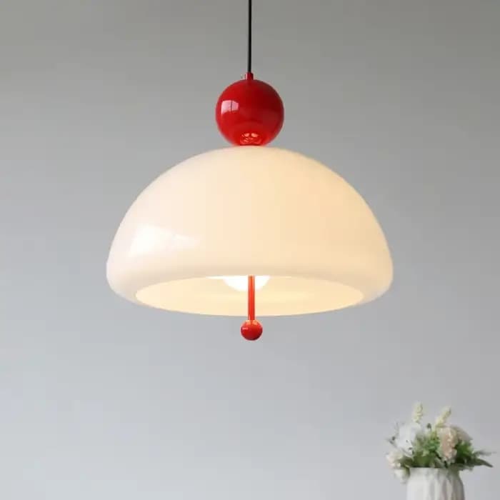 Facilement Kevin-Lampe Suspendue Médiévale Rétro, Luminaire Moderne Coloré, en Verre Crème, pour Salon, Chambre à Coucher, Salon de Thé, Étude, Bar