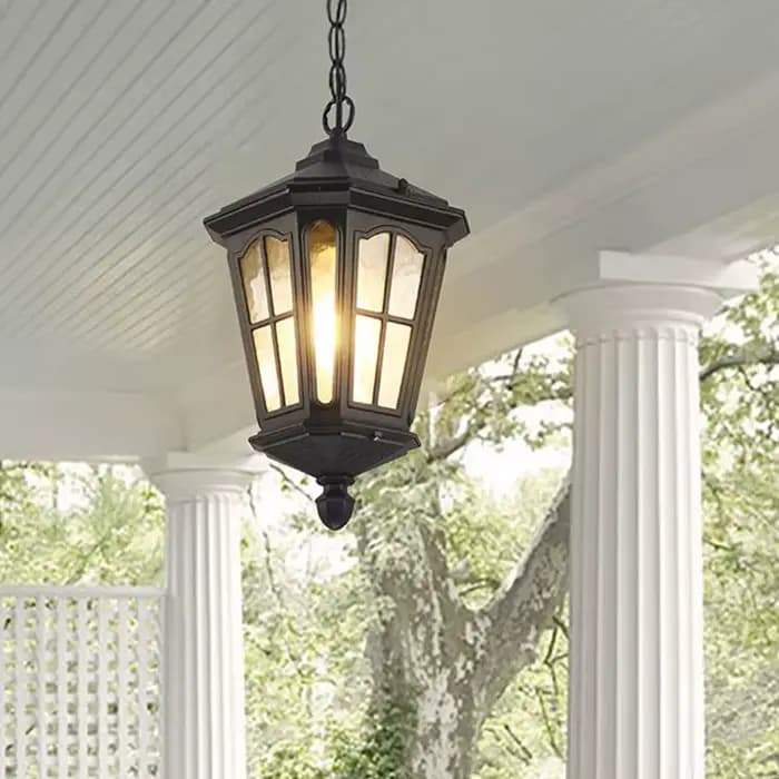 Lampe suspendue étanche extérieure applique murale européenne rétro lampe de cour Villa personnalisée et couloir suspension