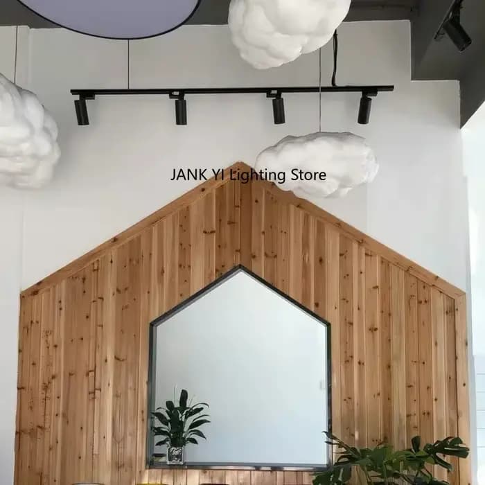Luminaire suspendu en forme de nuage en tissu avec éclairage LED pour salon chambre et restaurant élégance moderne douceur romantique