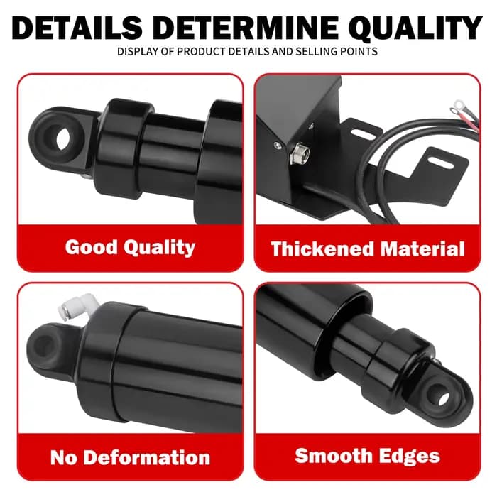 Kit de suspension pneumatique arrière de moto, noir, Harley Touring Road King Electra Street Road, foetal de Ccalculator Limited FLHTKSE 1994-22