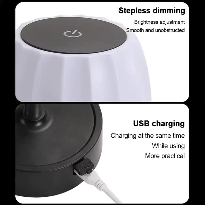 Lampe de Table Led Rechargeable avec hauteur réglable, Portable, sans fil, tactile, veilleuse pour chambre à coucher, bureau, lampe de lecture