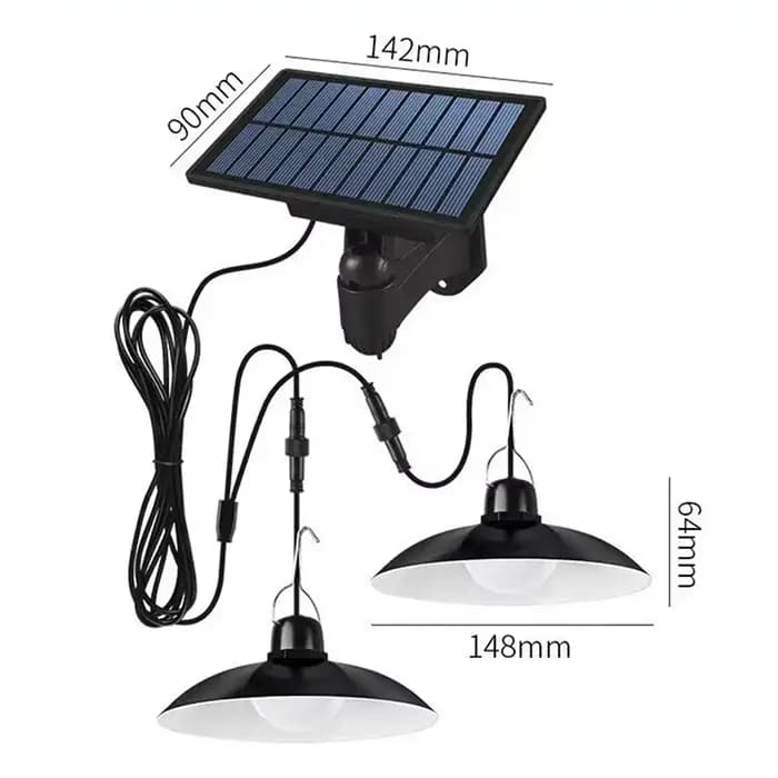 Lampes suspendues solaires de jardin, lustre Super lumineux, lampe solaire étanche IP65 avec télécommande, lumières solaires d'extérieur