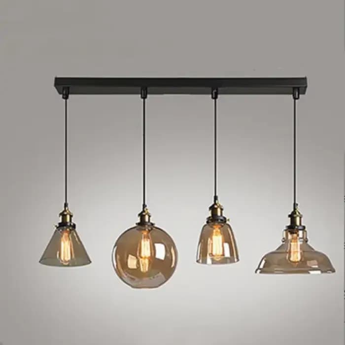 Lampe suspendue en verre de Style rétro nordique, luminaire décoratif d'intérieur, idéal pour un Restaurant, un Bar ou une personnalité commerciale, un salon ou une cuisine