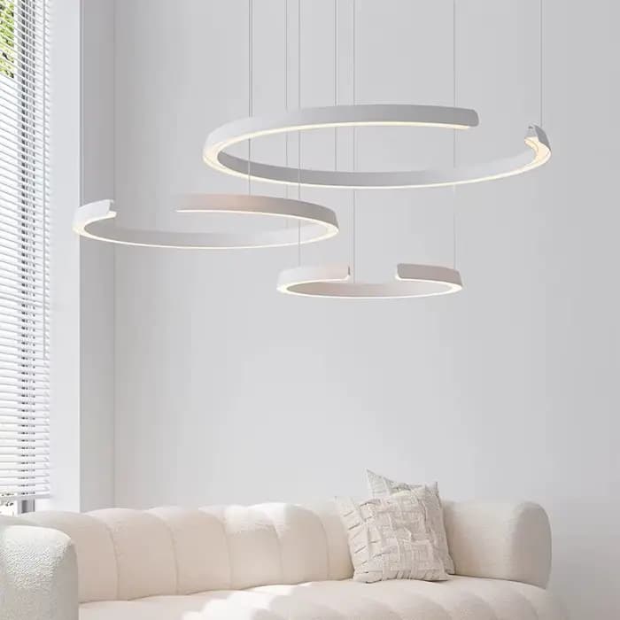 Lustre circulaire moderne et simple pour salon, luminaire suspendu pour salle à manger, décoration de plafond, éclairage domestique