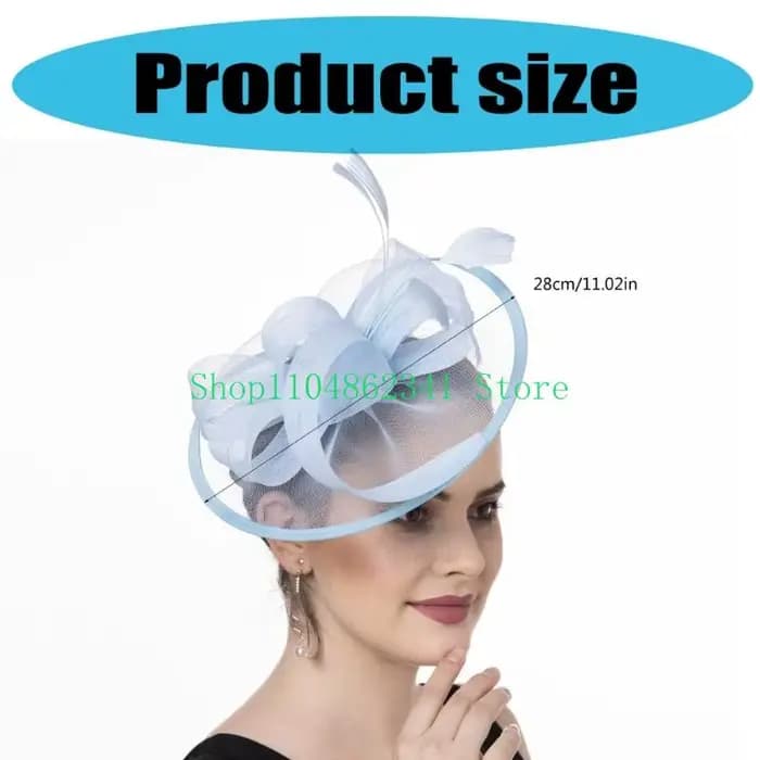 Pince à cheveux fascinateur en plumes, pour voyage, ornement de cheveux en maille légère pour mariages, réunions de course et réunions de bal