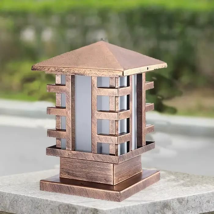 Lampe de poteau extérieure, style européen, pour cour de villa, portail, colonne, étanche, en aluminium noir, lampes de jardin, éclairage de poteau
