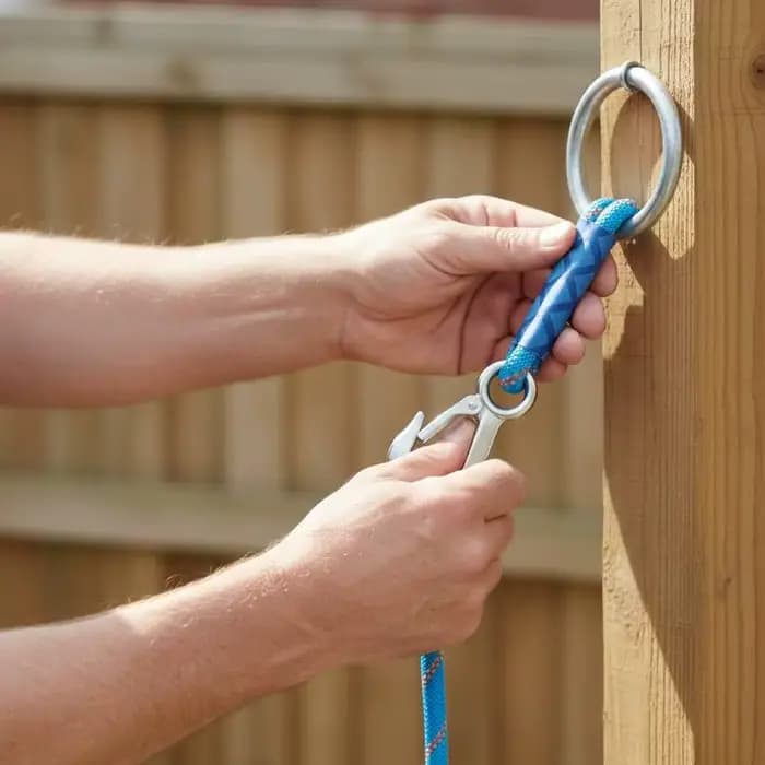 Corde de suspension pour hamac, 1 pièce, en nylon robuste avec crochet en métal, adaptée aux hamacs d'extérieur, aux balançoires d'arbre et aux chaises de patio
