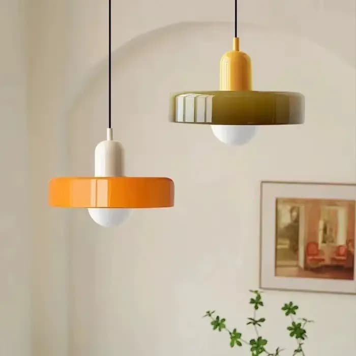 Lampes suspendues en verre rétro nordique intérieur E27 LED lustre salon salle à manger chambre cuisine luminaires décoratifs