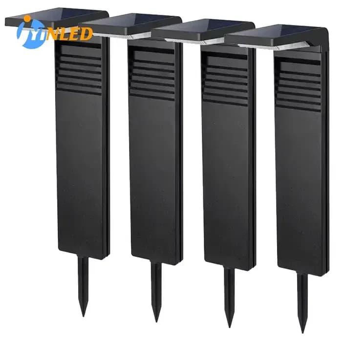 Lumières solaires imperméables extérieures de pelouse LED voie décoration lumière paysage borne solaire alimenté lumières de jardin pour cour passerelle