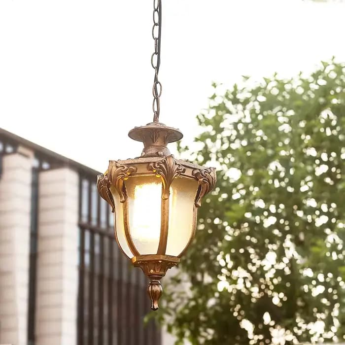 Lustre étanche pour extérieur, couloir, allée, balcon, plafond, cour, galerie, gazebo, véranda