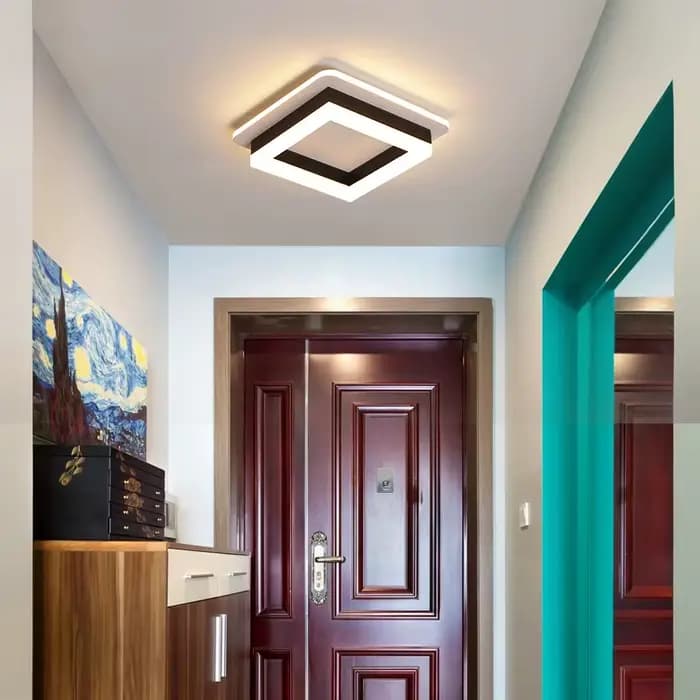 Lustre LED moderne éclairage intérieur pour couloir couloir monté en Surface acrylique plafonnier lampe à intensité variable Lustres maison déco