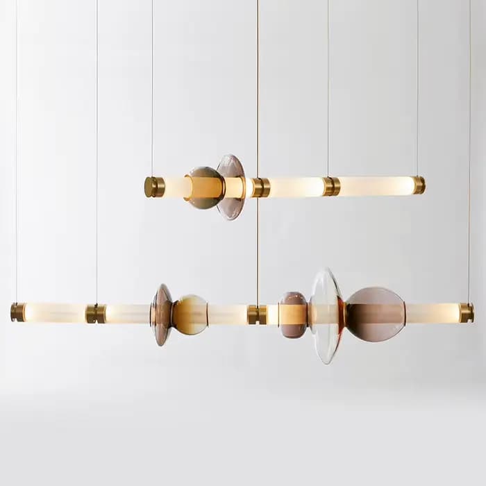 Canada Designer Pendentif Lumière Bande De Vitrail Plafond Décor Lampes Bar Restaurant Salon Cuisine Intérieur LED Lustre