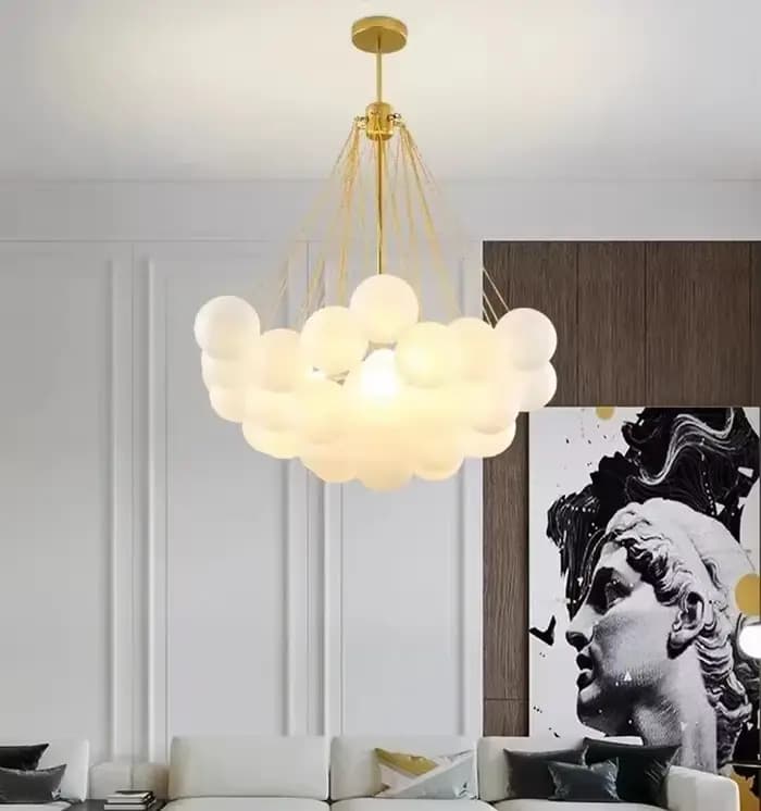 Lustre Nuage à Bulles Nordique Art Déco Élégant pour Salon Salle à Manger Cuisine Occasions Spéciales