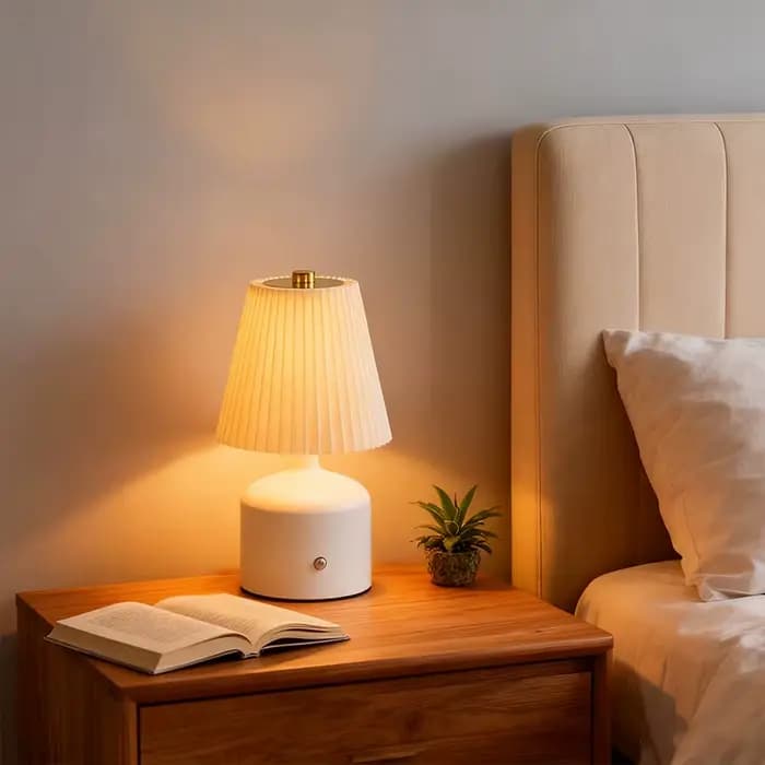 Lampe de table moderne, lampe vintage pour chambre à coucher, lampe de bureau pour salle à manger, lampe rechargeable avec abat-jour, lumière décorative pour la maison
