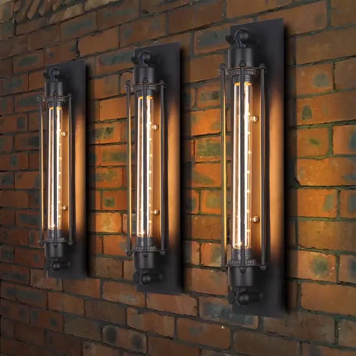 Style industriel rétro fer applique murale couloir escalier Restaurant Loft chambre lampe chevet maison décor intérieur LED éclairage