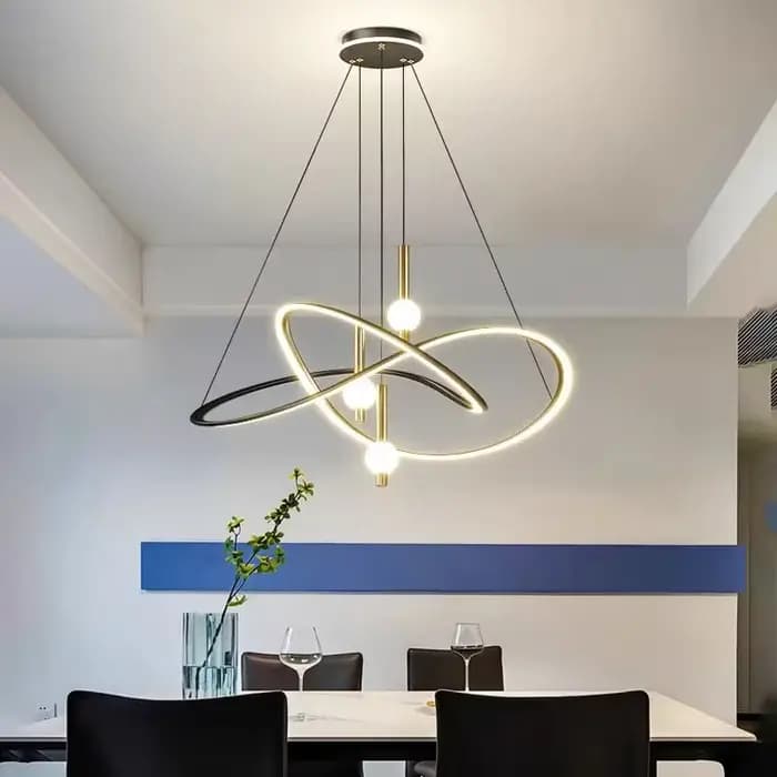 Lampe suspendue design moderne et irrégulière, luminaire décoratif d'intérieur, idéal pour un Restaurant, une Table à manger ou un salon