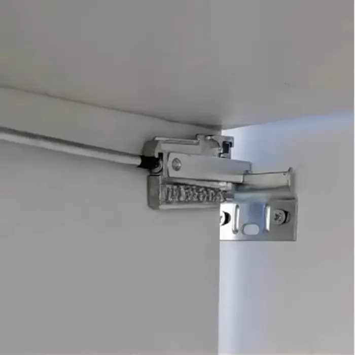 Support de suspension invisible en métal argenté pour armoire de cuisine, quincaillerie dissimulée pour placard