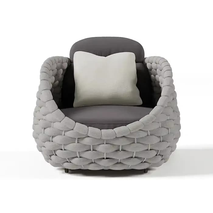 Coussin imperméable pour terrasse d'extérieur, corde confortable, tissage en osier et rotin, meubles de Patio tissés à la main, ensemble de canapés de jardin