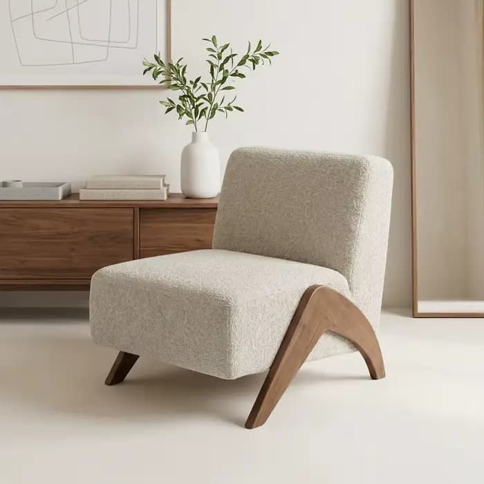 Fauteuil de salon Mid-Century en bois massif, chaise de lecture individuelle pour balcon, fauteuils de salon de luxe pour adultes, mobilier de chambre
