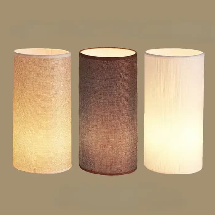 Abat-jour en lin à Tube droit pour lampes de Table, couvre-lampe en tissu doux et léger, accessoires de lampes suspendues de chevet d'hôtel