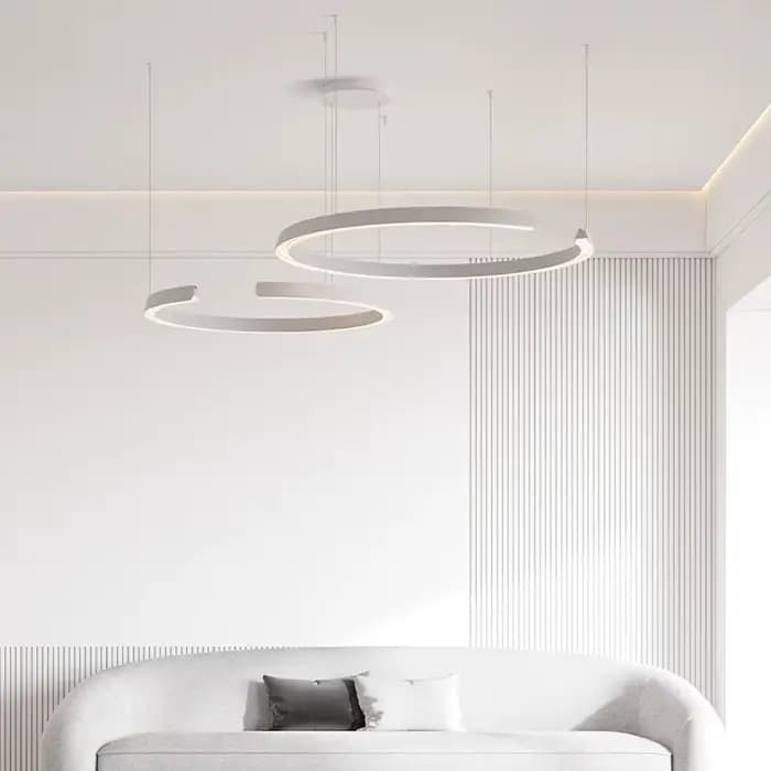 Lustre circulaire moderne et simple pour salon, luminaire suspendu pour salle à manger, décoration de plafond, éclairage domestique