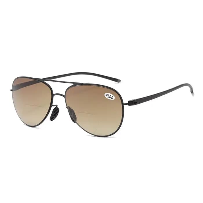 Lunettes de lecture double lumière pour hommes, lunettes presbytes polyvalentes, lunettes de soleil à la mode, visualisation de loin et de près, dernière tendance
