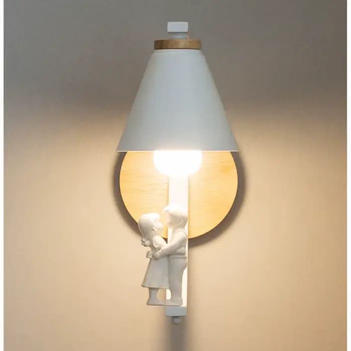 Applique murale moderne en bois, modèle créatif en résine, luminaire décoratif d'intérieur, idéal pour un salon, une chambre à coucher ou une chambre d'enfant