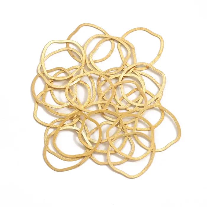 10 pièces de pendentifs circulaires géométriques irréguliers brossés double face en laiton, adaptés aux composants de montures de bijoux pour femmes